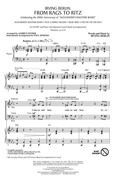 Irving Berlin: From Rags to Ritz (Medley) 組合曲 | 小雅音樂 Hsiaoya Music