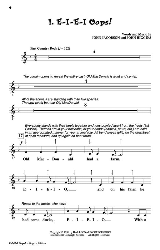 E-I-E-I Oops! (Musical) A Musical Play for Young Voices | 小雅音樂 Hsiaoya Music