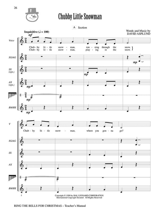 Ring the Bells for Christmas (Holiday Collection for Voices and Orff Instruments) 鐘 奧福 | 小雅音樂 Hsiaoya Music