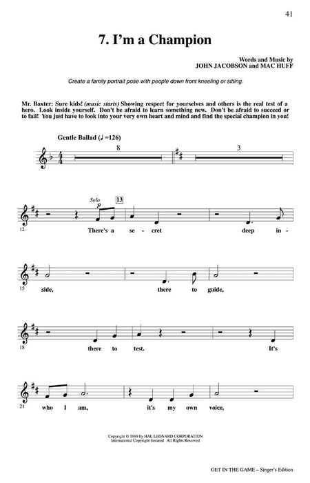 Get in the Game (Musical) A Sports Musical for Young Voices | 小雅音樂 Hsiaoya Music