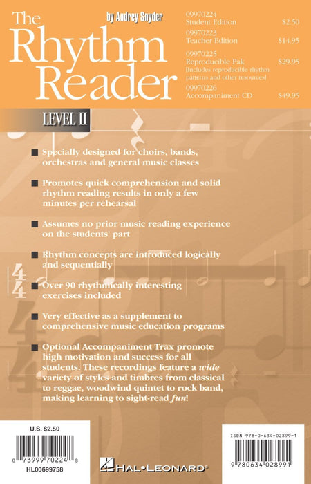 The Rhythm Reader II (A Practical Rhythm Reading Course) 節奏 節奏 | 小雅音樂 Hsiaoya Music