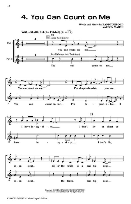 Choices Count (All-School Revue) Unison Teacher Edition 同度 | 小雅音樂 Hsiaoya Music