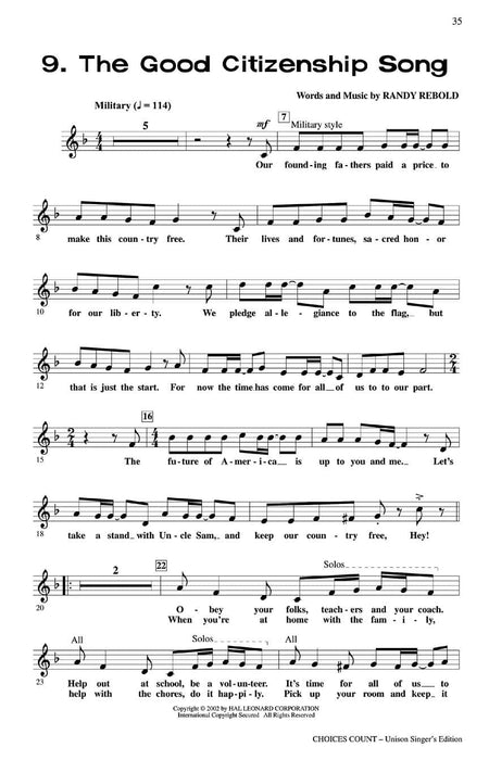 Choices Count (All-School Revue) Unison Teacher Edition 同度 | 小雅音樂 Hsiaoya Music