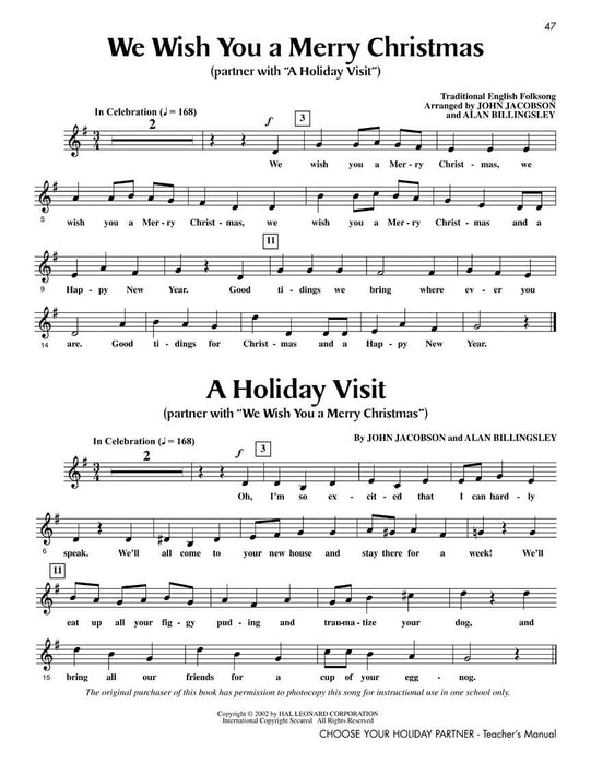 Choose Your Holiday Partner (Collection) Teacher Edition | 小雅音樂 Hsiaoya Music