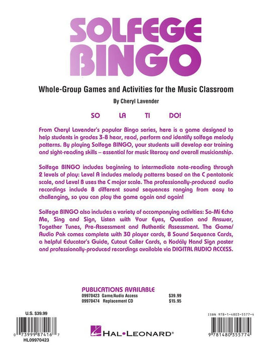 Solfege Bingo Whole-Group Games and Activities | 小雅音樂 Hsiaoya Music