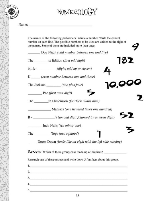 Top 40 Fun Facts: Rock and Roll (Classroom Resource) Ready-to-use Reproducible Activities | 小雅音樂 Hsiaoya Music