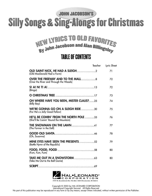 Silly Songs and Sing-Alongs for Christmas (Collection) New Lyrics to Old Favorites | 小雅音樂 Hsiaoya Music