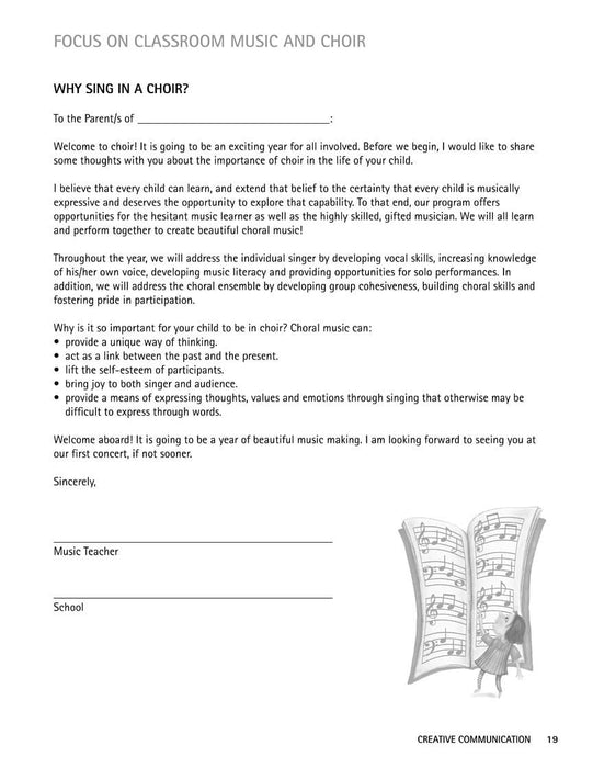 Creative Communication (Classroom Resource) Ready-to-use Letters for K-8 Choral and Classroom Music 合唱 | 小雅音樂 Hsiaoya Music