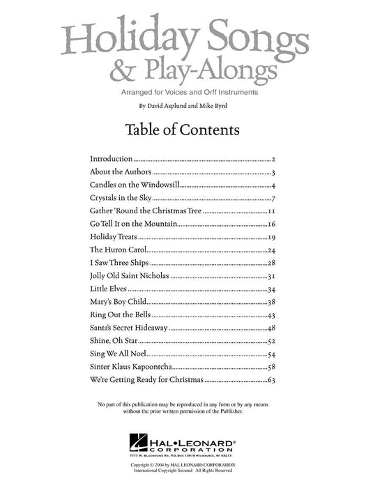 Holiday Songs and Play-Alongs Arranged for Voices and Orff Instruments 奧福 | 小雅音樂 Hsiaoya Music