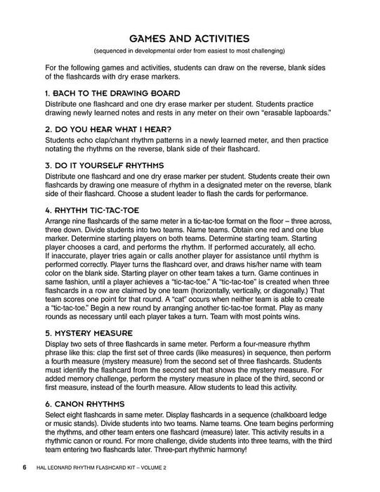 Hal Leonard Rhythm Flashcard Kit, Volume 2 Whole Group Activities in Rhythm Reading 節奏 節奏 | 小雅音樂 Hsiaoya Music