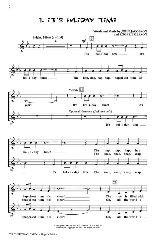 It's Christmas, Carol! A Holiday Musical for Young Singers 耶誕頌歌 | 小雅音樂 Hsiaoya Music