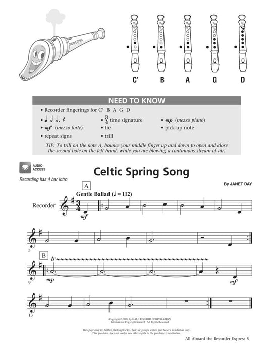 All Aboard The Recorder Express - With Reproducible Pages Seasonal Collection for Recorders | 小雅音樂 Hsiaoya Music