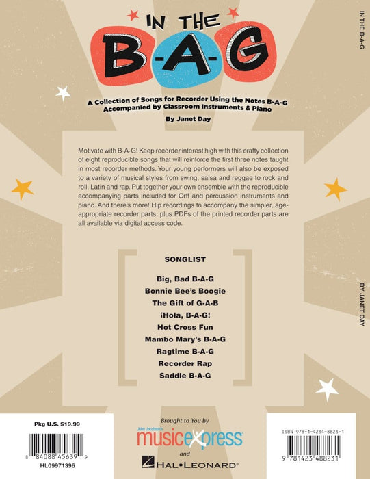 In the B-A-G Collection of Songs for Recorder Using the Notes B-A-G, A | 小雅音樂 Hsiaoya Music