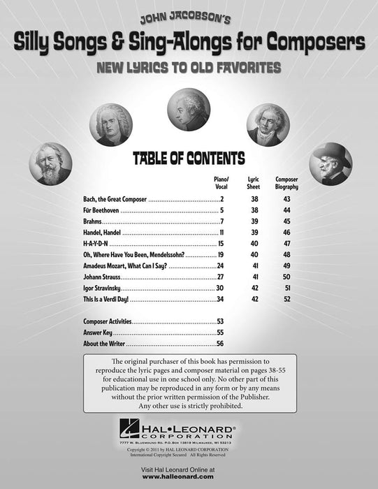 Silly Songs & Sing-Alongs for Composers New Lyrics to Old Favorites | 小雅音樂 Hsiaoya Music