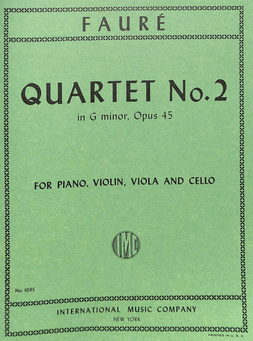 Quartet No. 2 in G minor, Op. 45 佛瑞 四重奏 小調 | 小雅音樂 Hsiaoya Music