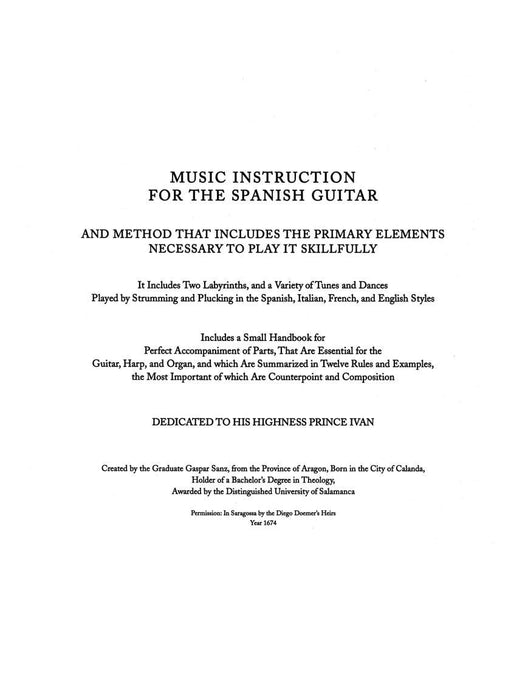 The Complete Works of Gaspar Sanz - Volumes 1 & 2 | 小雅音樂 Hsiaoya Music