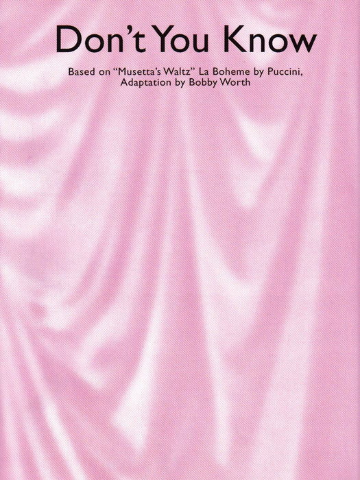 Don't You Know 浦契尼 | 小雅音樂 Hsiaoya Music