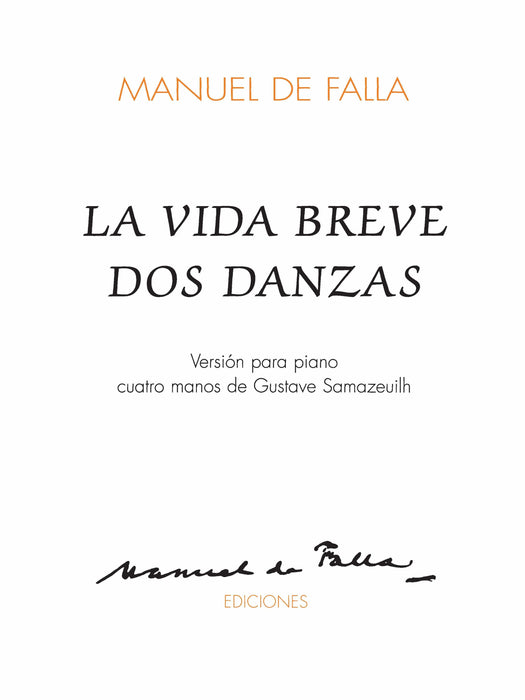 La Vida Breve Dos Danzas 1 Piano, 4 Hands 法雅 短促的人生 鋼琴 | 小雅音樂 Hsiaoya Music
