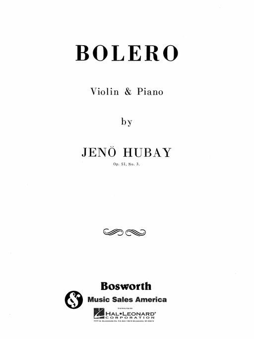 Bolero, Op. 51 No. 3 for Violin and Piano 鋼琴 波麗露 小提琴(含鋼琴伴奏) | 小雅音樂 Hsiaoya Music