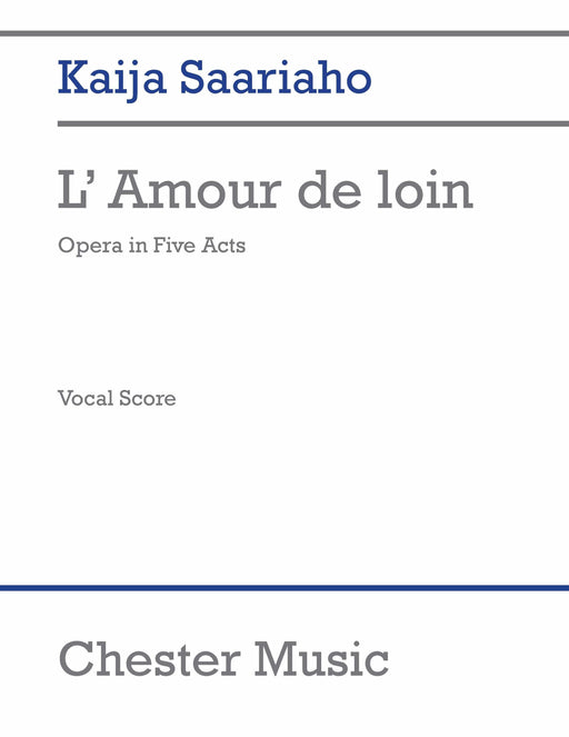 L'amour de Loin Opera in Five Acts Vocal Score 歌劇 聲樂總譜 聲樂 | 小雅音樂 Hsiaoya Music