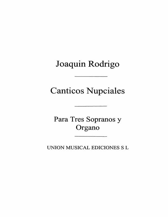 Canticos Nupciales Para Tres Sopranos Y Organo 羅德利哥 管風琴 | 小雅音樂 Hsiaoya Music