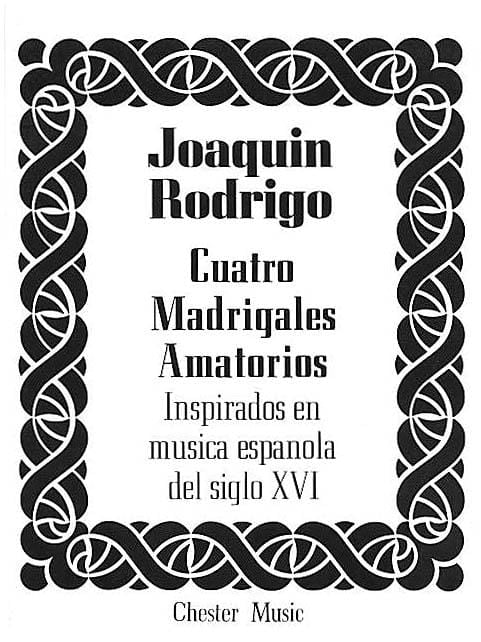 Cuatro Madrigales Amatorios Medium Voice and Piano 羅德利哥 鋼琴 聲樂 | 小雅音樂 Hsiaoya Music