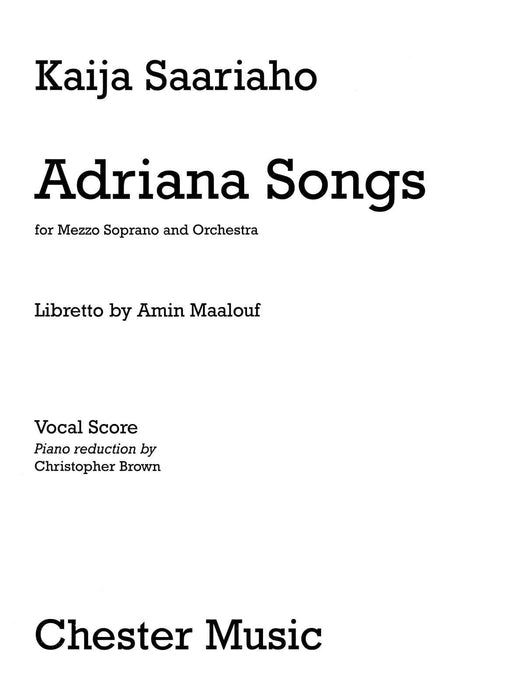 Adriana Songs Mezzo Soprano and Piano Reduction 次女高音 鋼琴 聲樂 | 小雅音樂 Hsiaoya Music