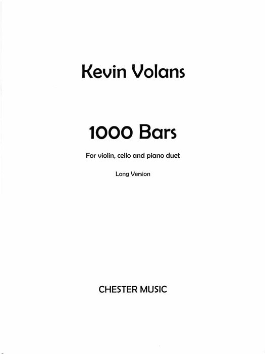 1000 Bars Violin, Cello, and Piano Duet Score and Parts 小提琴 四手聯彈 鋼琴三重奏 | 小雅音樂 Hsiaoya Music