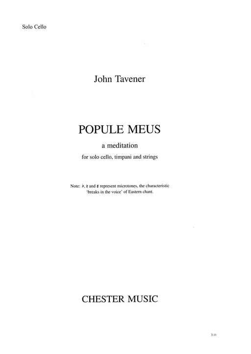 Popule Meus: A Meditation Solo Cello, Timpani, and Strings Cello Part 大提琴 弦樂器 弦樂 | 小雅音樂 Hsiaoya Music