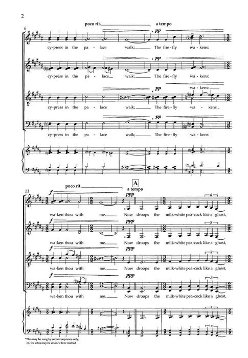 Now Sleeps the Crimson Petal Four Madrigals for SATB divisi chorus unaccompanied 無伴奏 牧歌 | 小雅音樂 Hsiaoya Music