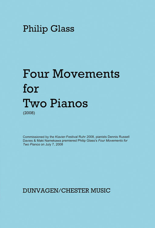 Glass - 4 Movements for Two Pianos 2 Pianos, 4 Hands 樂章 鋼琴鋼琴 雙鋼琴 | 小雅音樂 Hsiaoya Music