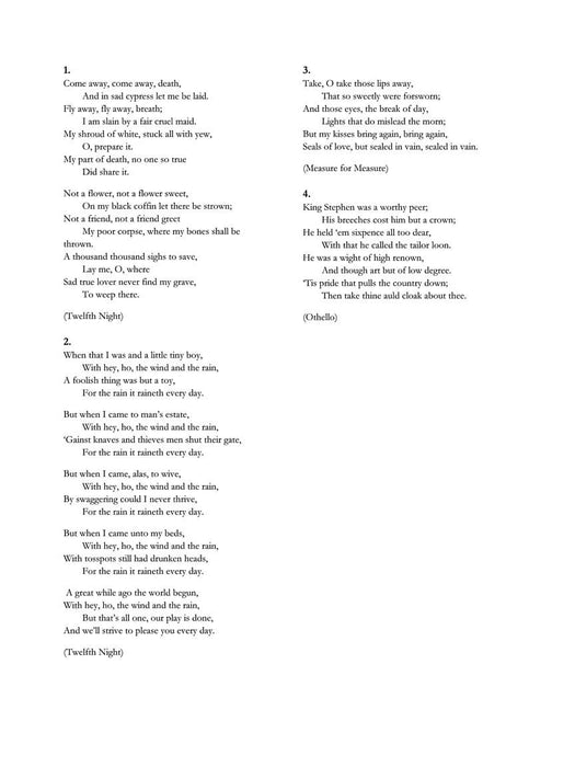 Four Shakespeare Songs for Soprano and Piano 鋼琴 聲樂 | 小雅音樂 Hsiaoya Music