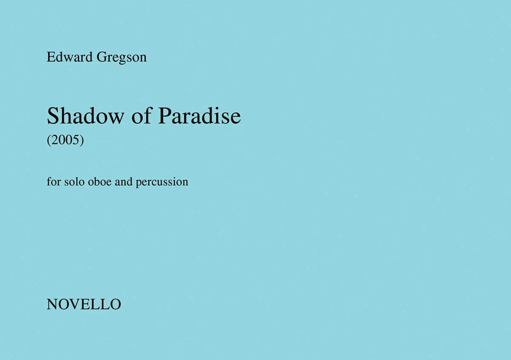 Shadow of Paradise Oboe and Percussion Performance Score 雙簧管 擊樂器 擊樂器 | 小雅音樂 Hsiaoya Music