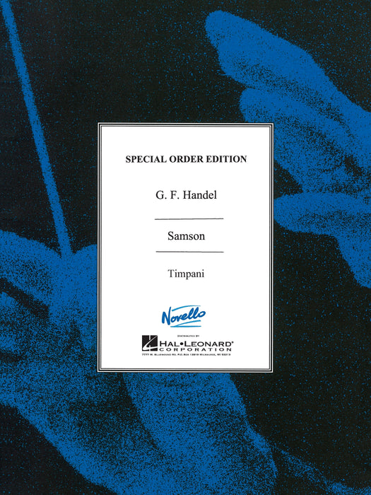 Samson Timpani Part Edited By Donald Burrows 韓德爾 | 小雅音樂 Hsiaoya Music