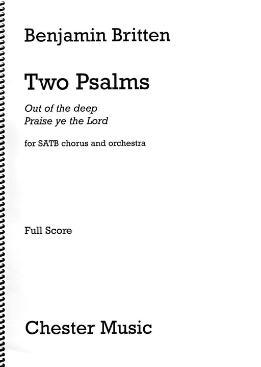 Two Psalms SATB Chorus and Orchestra First Edition 布瑞頓 合唱 管弦樂團 詩篇 | 小雅音樂 Hsiaoya Music
