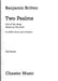 Two Psalms SATB Chorus and Orchestra First Edition 布瑞頓 合唱 管弦樂團 詩篇 | 小雅音樂 Hsiaoya Music