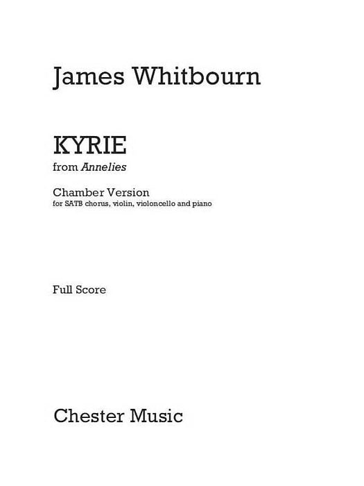 Kyrie from Annelies Chamber Version Score and Parts | 小雅音樂 Hsiaoya Music