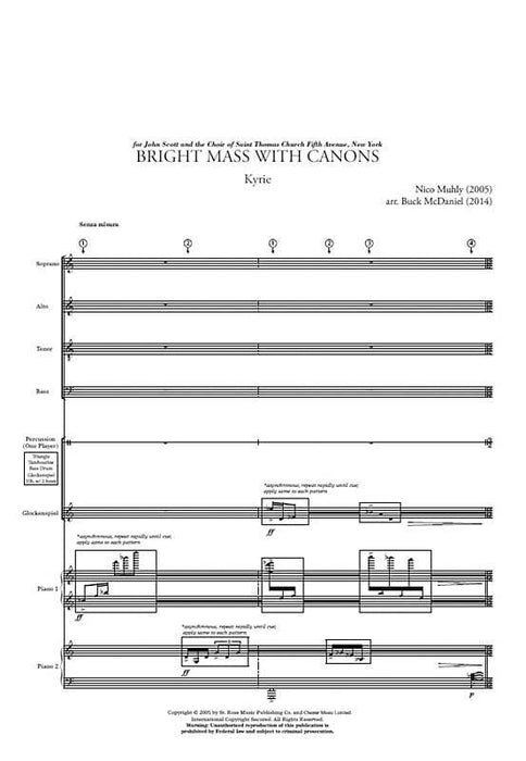 Bright Mass with Canons Version With Two Pianos And Percussion Parts 彌撒曲 擊樂器 卡農 鋼琴 | 小雅音樂 Hsiaoya Music