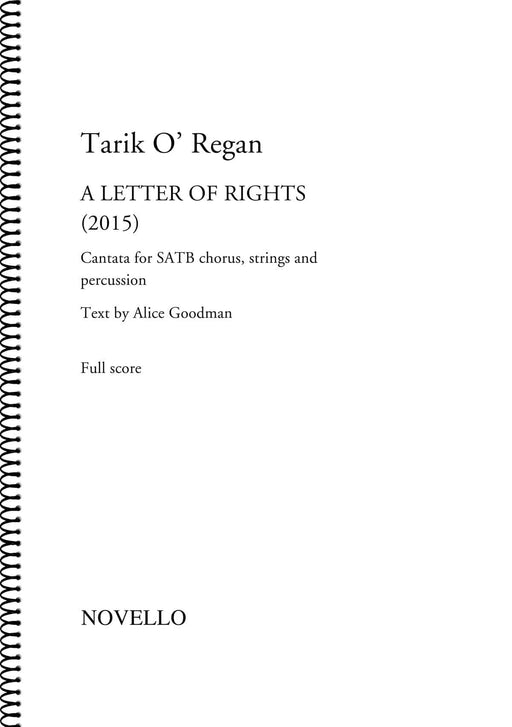 A Letter of Rights (2015) Cantata for SATB Chorus, Strings and Percussion 清唱劇 弦樂器 擊樂器 弦樂 擊樂器 | 小雅音樂 Hsiaoya Music