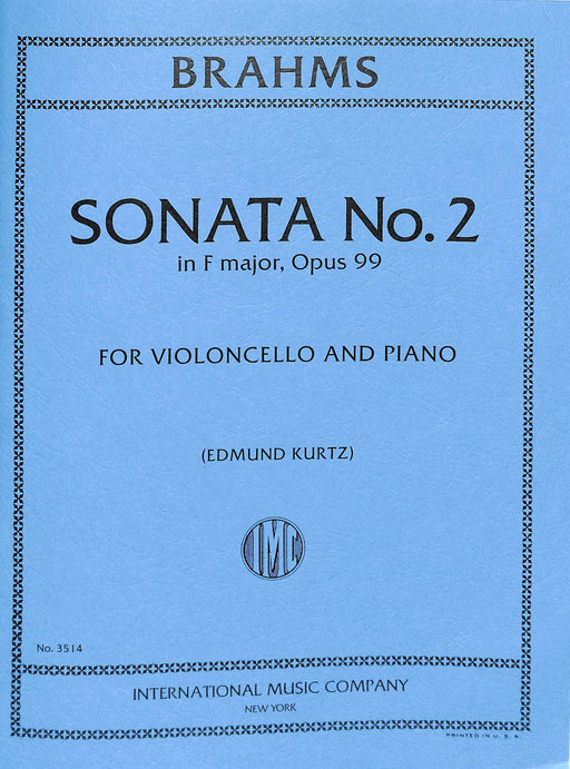 Sonata No. 2 In F Major, Opus 99 - Cello/Piano 布拉姆斯 奏鳴曲 大調作品大提琴鋼琴 大提琴 (含鋼琴伴奏) 國際版 | 小雅音樂 Hsiaoya Music