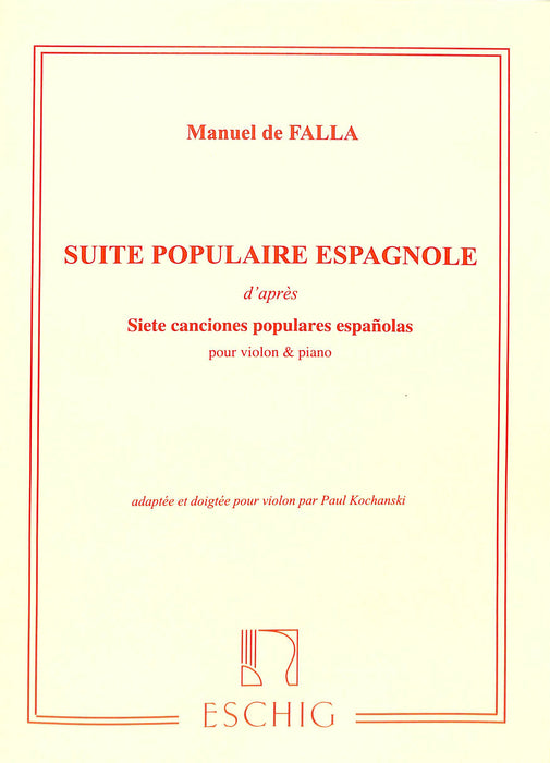 Suite populaire espagnole Violin and Piano 法雅 组曲 小提琴 钢琴