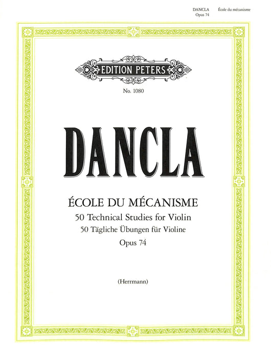 École de Mécanisme (50 Technical Studies) Op.74  丹克拉  彼得版