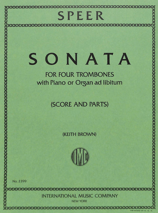 Sonata for Four Trombones with Piano or Organ ad lib. 奏鳴曲 長號鋼琴管風琴 | 小雅音樂 Hsiaoya Music