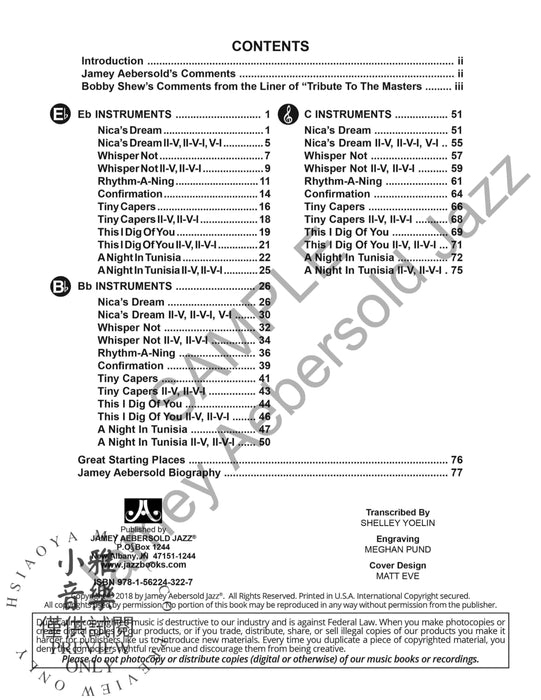 Jamey Aebersold Transcribed Solos Bebop Solos, Licks, Patterns 獨奏 獨奏 | 小雅音樂 Hsiaoya Music