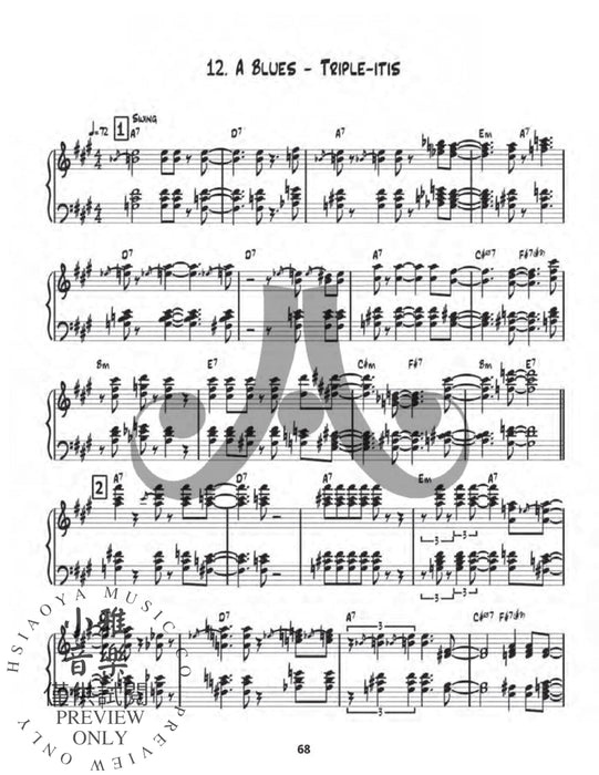 Transcribed Jazz Piano Comping Vol. 42 "Blues in All Keys" Play-A-Long 爵士音樂鋼琴 藍調 | 小雅音樂 Hsiaoya Music