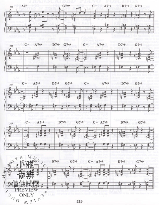 Jazz Piano Voicings Transcribed Comping from Volume 70 Killer Joe Play-A-Long Recording 爵士音樂鋼琴 | 小雅音樂 Hsiaoya Music