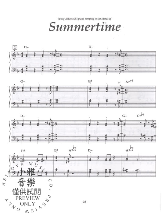 Transcribed Jazz Piano Accompaniment From Jamey Aebersold's Vol. 54 "Maiden Voyage" Play-A-Long 爵士音樂鋼琴 伴奏 | 小雅音樂 Hsiaoya Music
