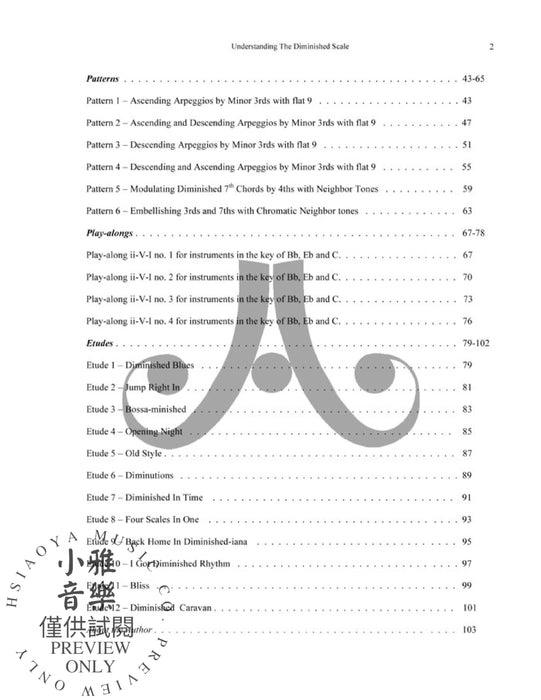 Understanding the Diminished Scale A Guide for the Modern Jazz Player 音階 爵士音樂 | 小雅音樂 Hsiaoya Music