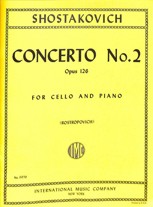 Concerto No. 2, Op. 126 蕭斯塔科維契德米特里 協奏曲 大提琴 (含鋼琴伴奏) 國際版 | 小雅音樂 Hsiaoya Music