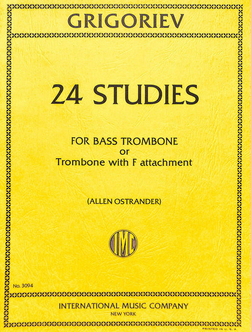 24 Studies for Bass Trombone or Trombone with F attachment 練習曲 | 小雅音樂 Hsiaoya Music